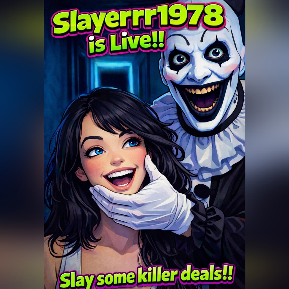 SLAYERRR IS LIVE 🩷💚 SHOW FLYER